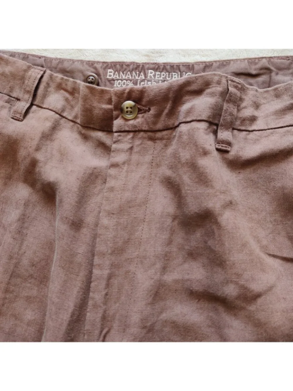 Deadstock 90s vintage 100% Irish Linen Banana Republic pants